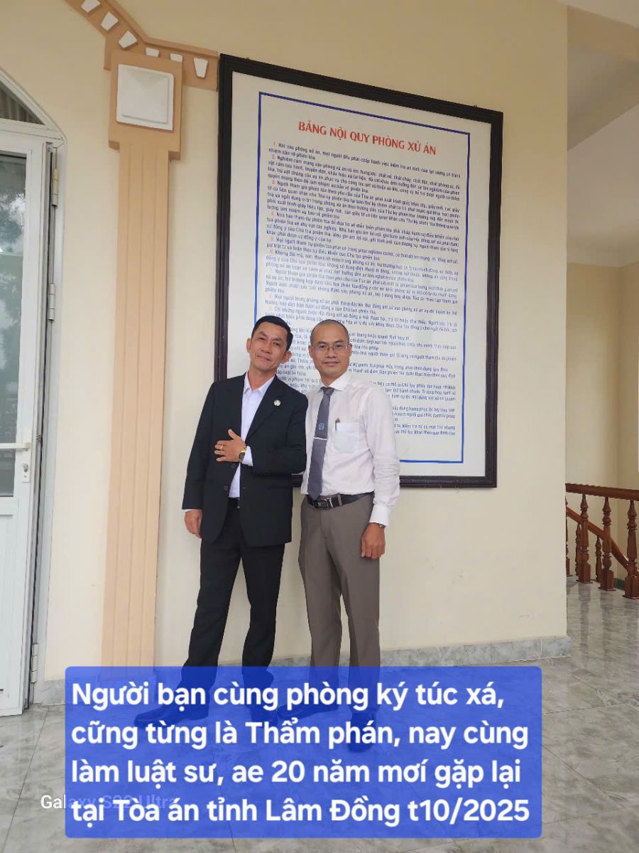 Luật sư Phạm Quốc Vượng gặp lại bạn cũ tại Toà án Tỉnh Lâm Đồng